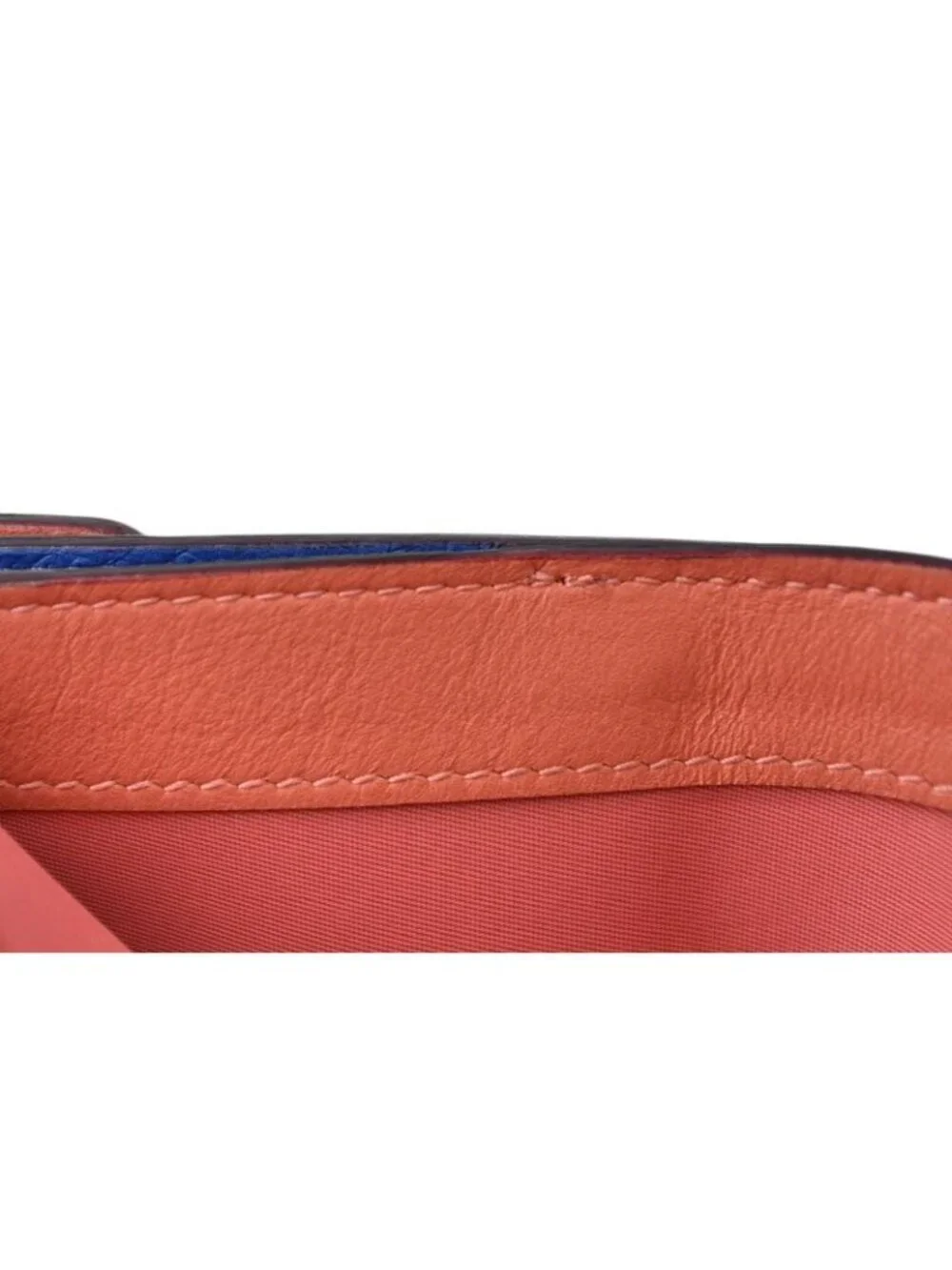Dior Wallet Trifold Vintage Mini Diorissimo Bicolor Blue Coral Pink Charm